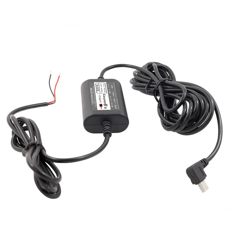 Cigarette Lighter Mini Extension Cable 12V 5V Step-Down 2500mA Dash Cam Power Supply Anti-Reverse Connection Protection Power