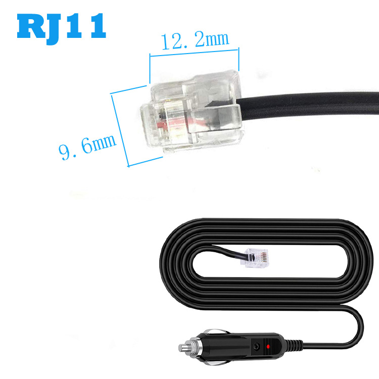 Factory Direct Sales Detection radar Charging Mini RJ11 Car Power Cable 12V2A Dashcam Step-down Cable