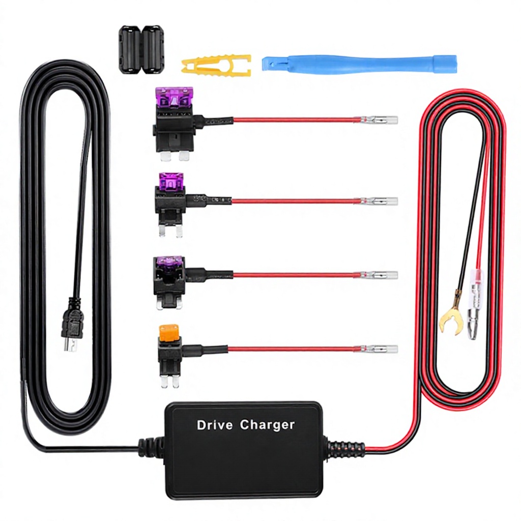Cross-border Supply of Mini 5V2.5A Dashcam Step-down Cable 12V24V to 5V Navigation System radar Detection Power Cable