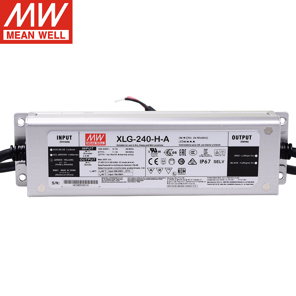 Mean Well Xlg-240-h-ab Constant Power Mode Led Driver Ip67 Waterproof Mental Case 320w Meanwell Xlg Series