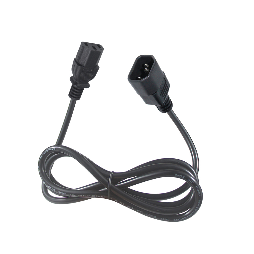 Iec C13 C14 Heavy Duty Power Cord 10a 250v 3/6/10f 0.3m Black Computer/server Rack Pdu Cable