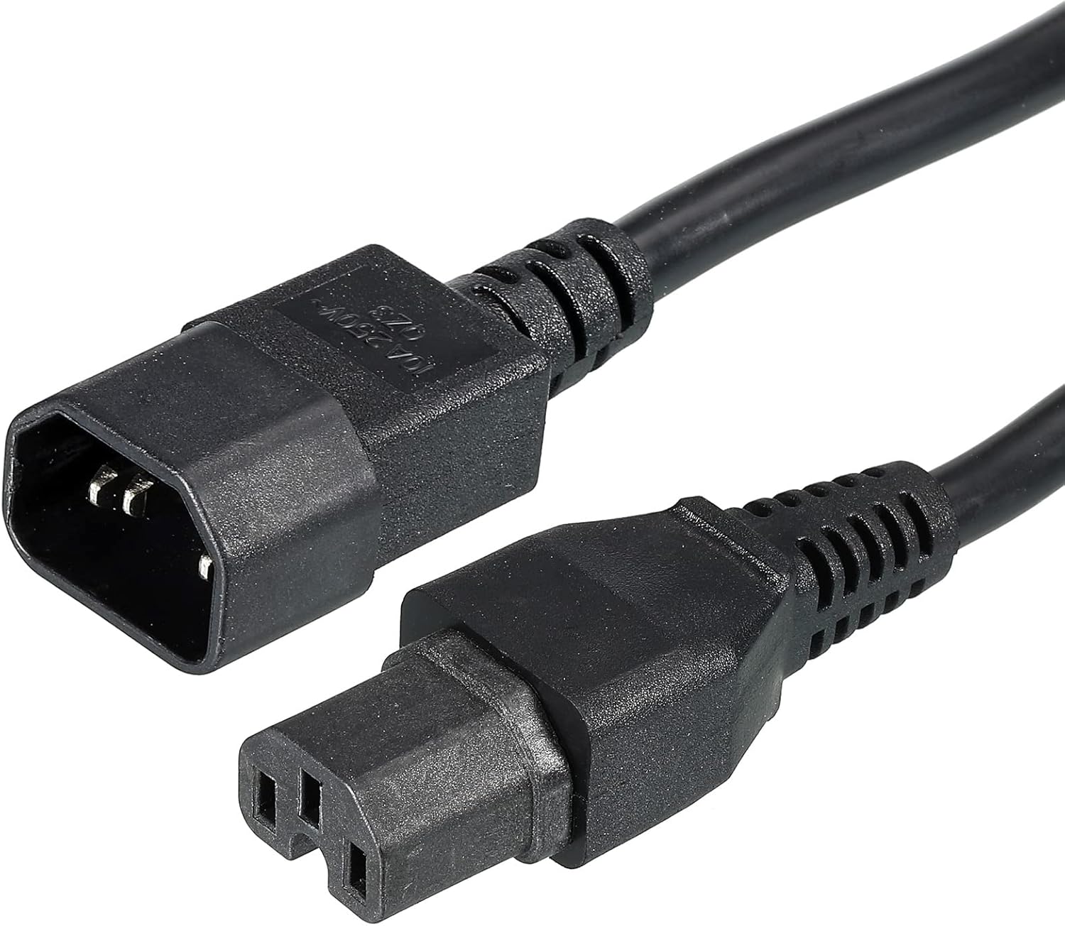 C14 C15 Extension Power Cord Iec 320 C14 to C15 Pdu Male to Female Power Cord Extension Cable