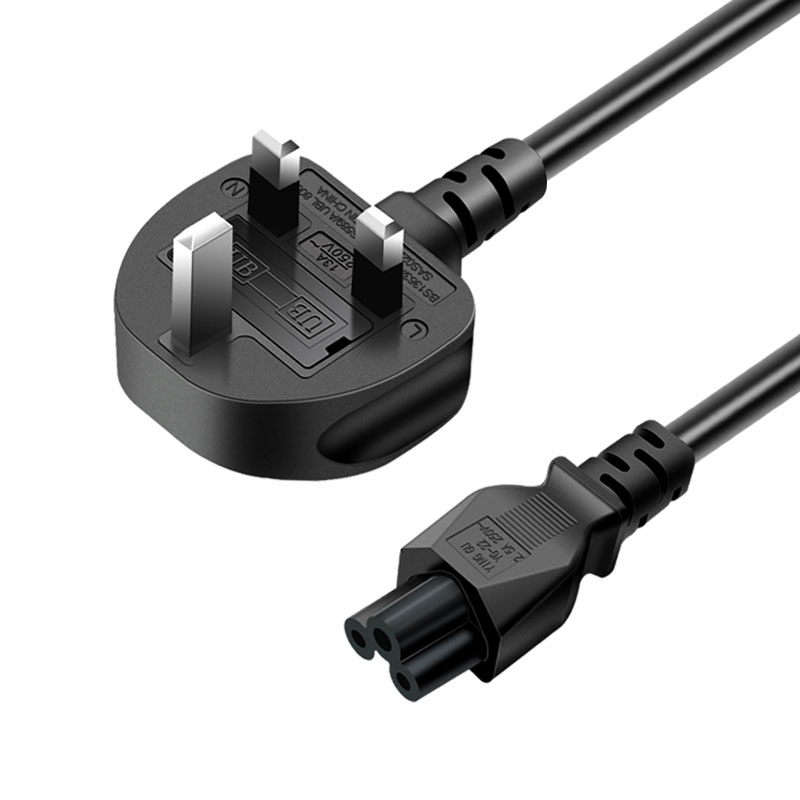 Ukca Approved British Power Cord 0.75-2.5mm 3 Core Plug | Pvc Copper Wire 3-25ft | 230v for Home & Office Use