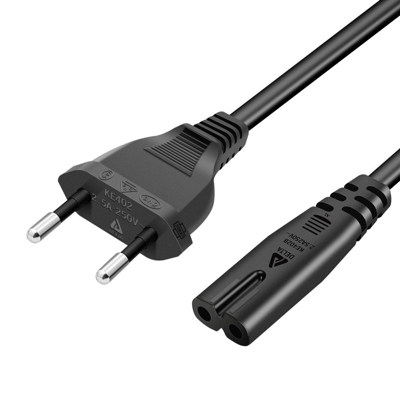 Germany Safety Certified European Power Cord 0.75-2.5mm Pvc Copper Wire | 3-25ft Custom Length for Home Appliances