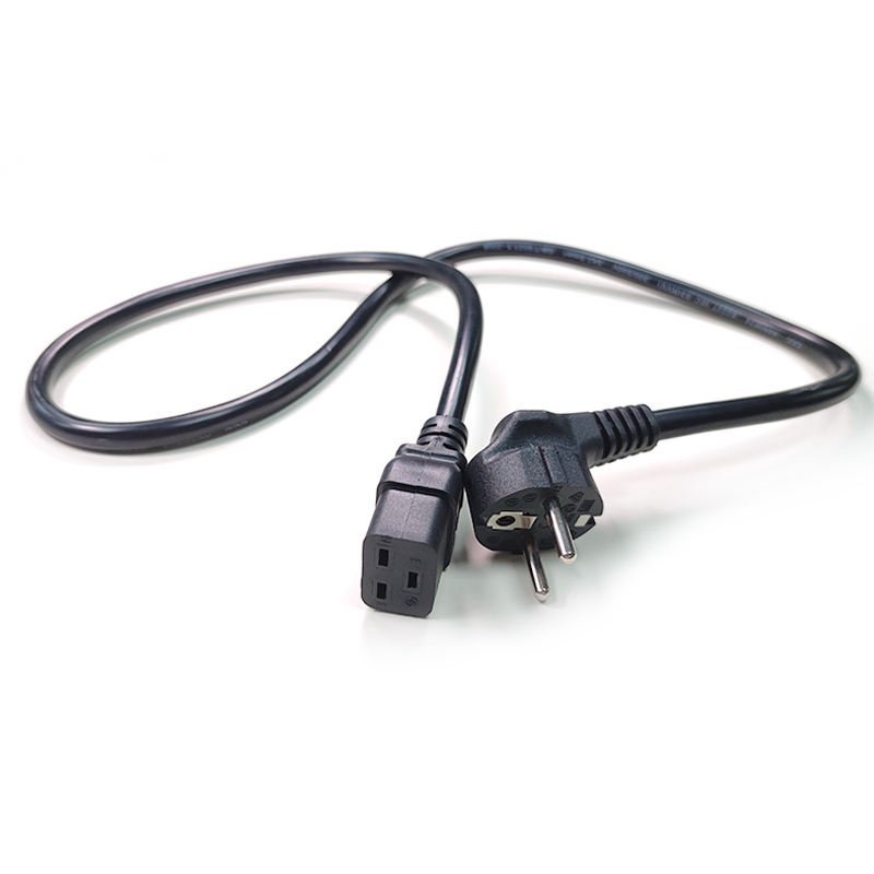 Power Cord Cee7/7 Plug to Iec C19 1.5mm2 Pvc Cable Iec 60320 C19 Power Cord Ac Power Cable for Servers and Pdu