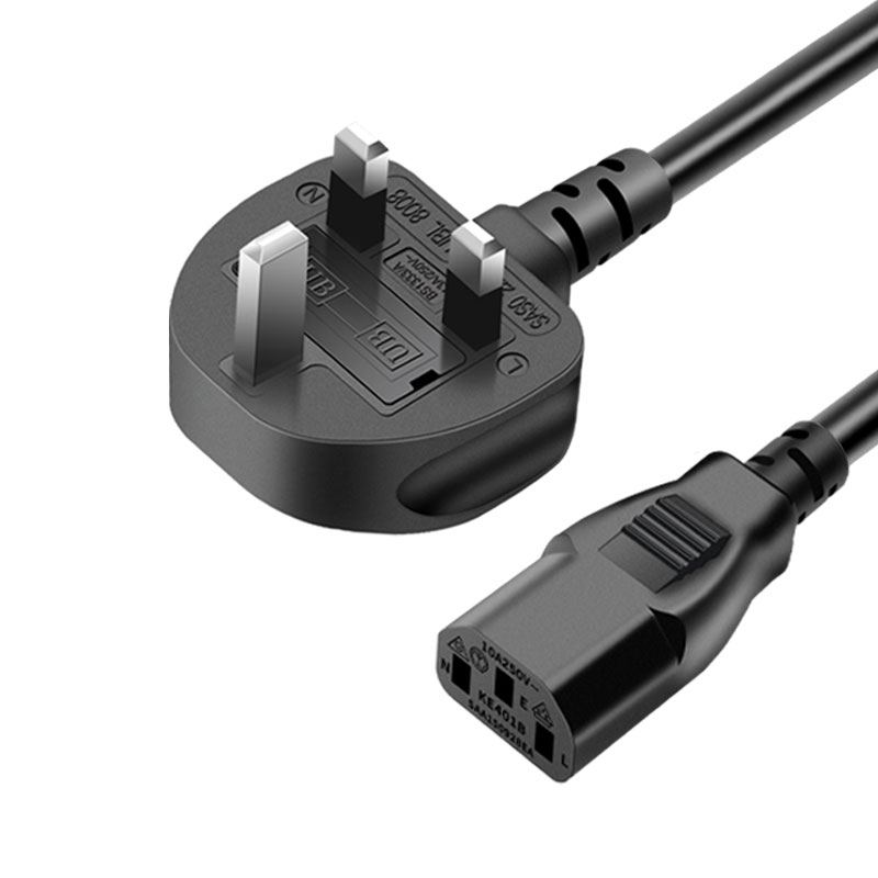 Ukca Approved British Power Cord 0.75-2.5mm 3 Core Plug | Pvc Copper Wire 3-25ft | 230v for Home & Office Use