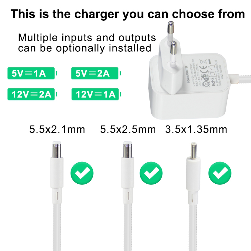 Input 100-240v Output 5 Volt 2 Amp 2a Supply Eu Plug Adapt Us 5v Ac Dc Power Adapter For Led-strip-lights