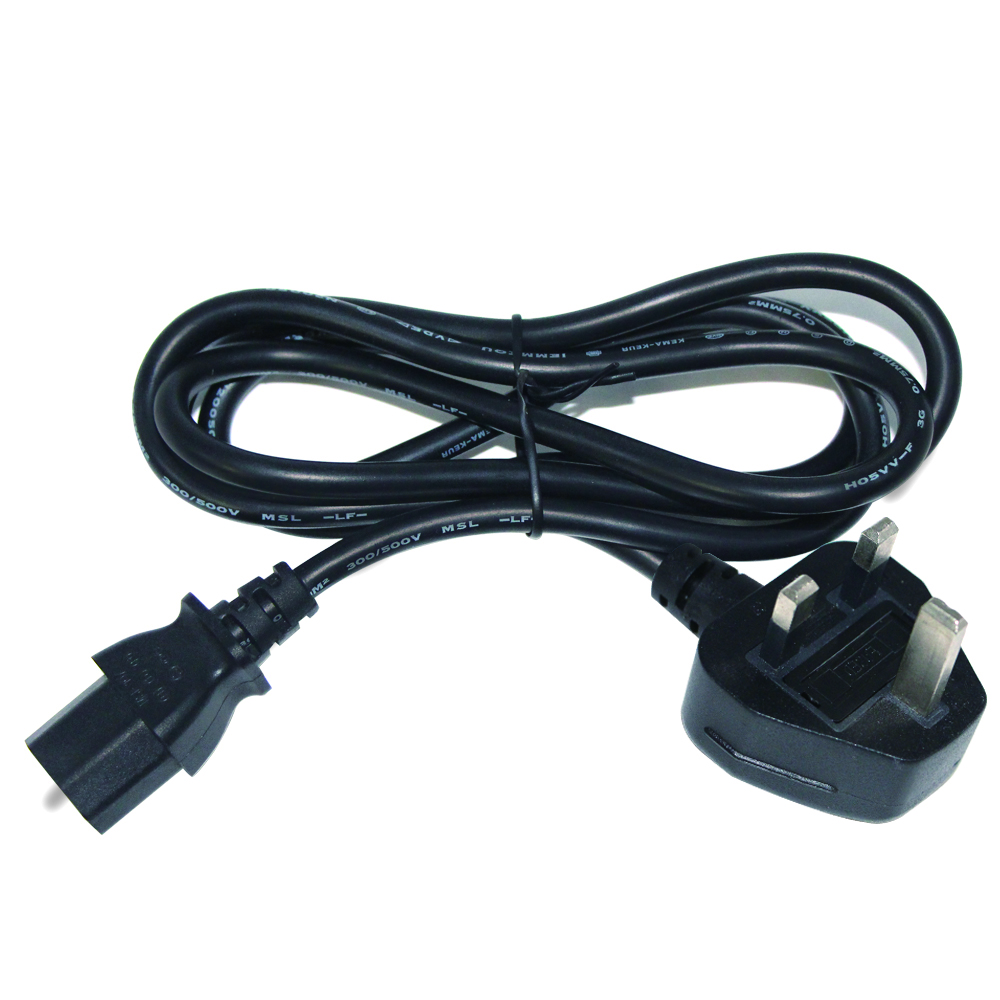 Uk 3 Pin to C13 Power Cable - Flame Retardant - Safe & Long Lasting