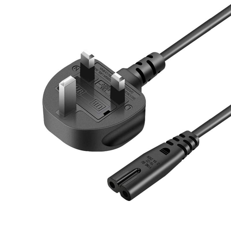 Ukca Approved British Power Cord 0.75-2.5mm 3 Core Plug | Pvc Copper Wire 3-25ft | 230v for Home & Office Use