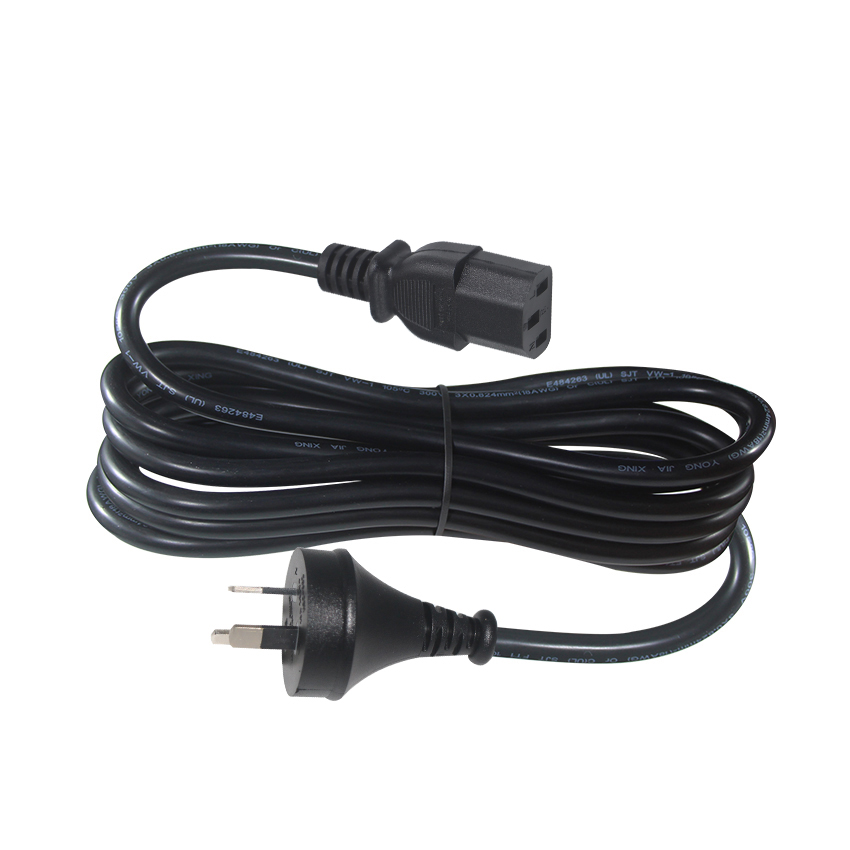 As/nzs 3112 Certified 3 Pin Australia Plug to Iec C13 Power Lead