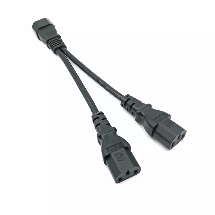 Iec320 C14 to Iec320 C13 and Eu Y Spilter C14 to C13 Power Cord for Computer