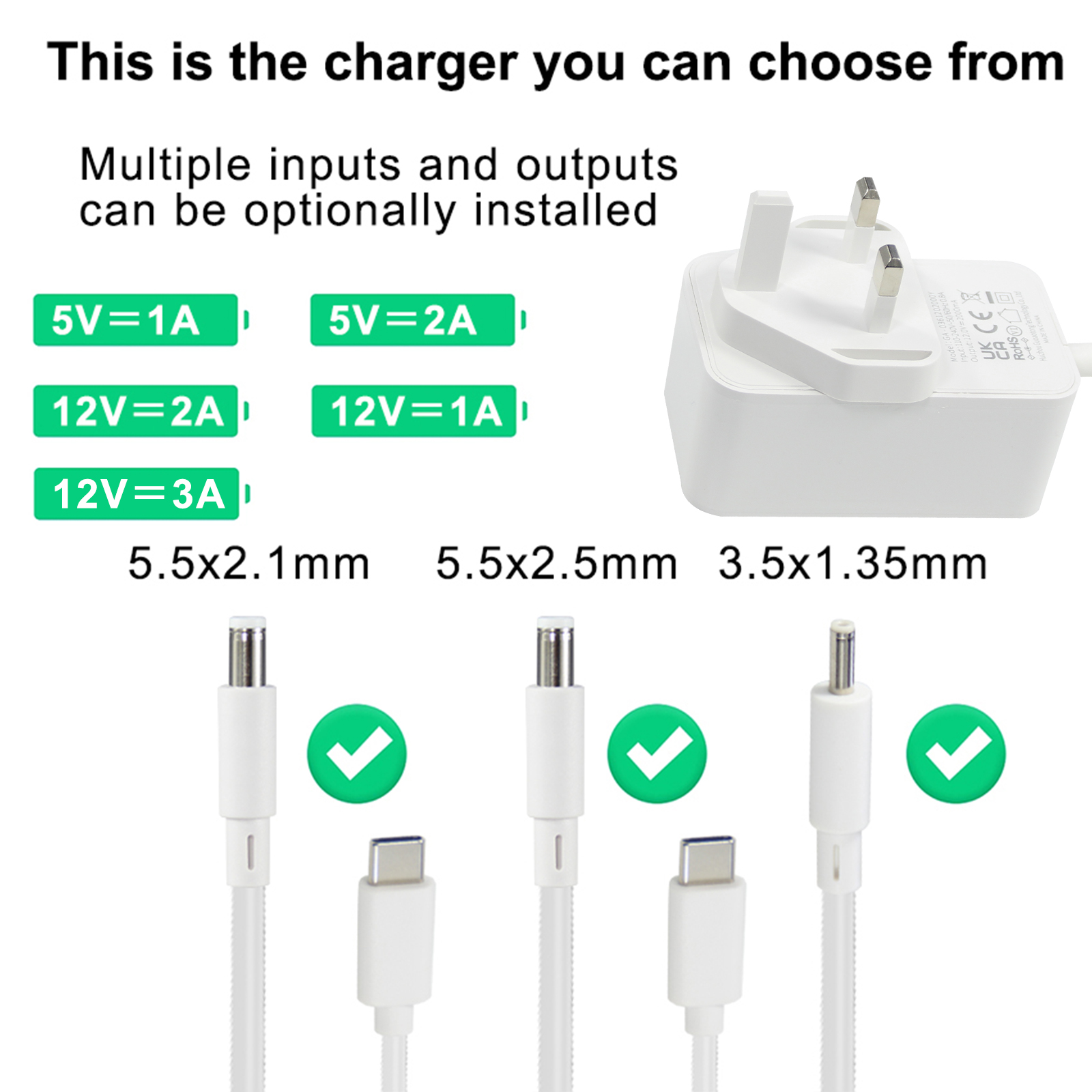 12w Universal Power Adapter Ac to Dc 12v 1a Power Supply Universal Charger With Dc Connector for Household Electronics 1000ma