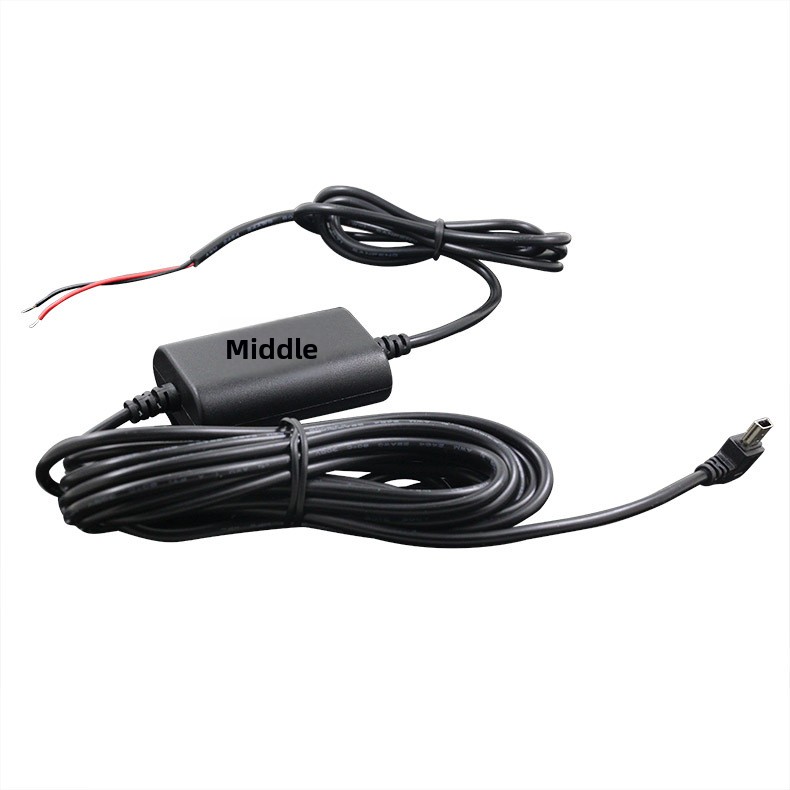 Cigarette Lighter Mini Extension Cable 12V 5V Step-Down 2500mA Dash Cam Power Supply Anti-Reverse Connection Protection Power