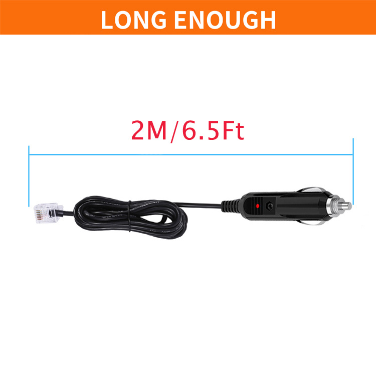 Factory Direct Sales Detection radar Charging Mini RJ11 Car Power Cable 12V2A Dashcam Step-down Cable