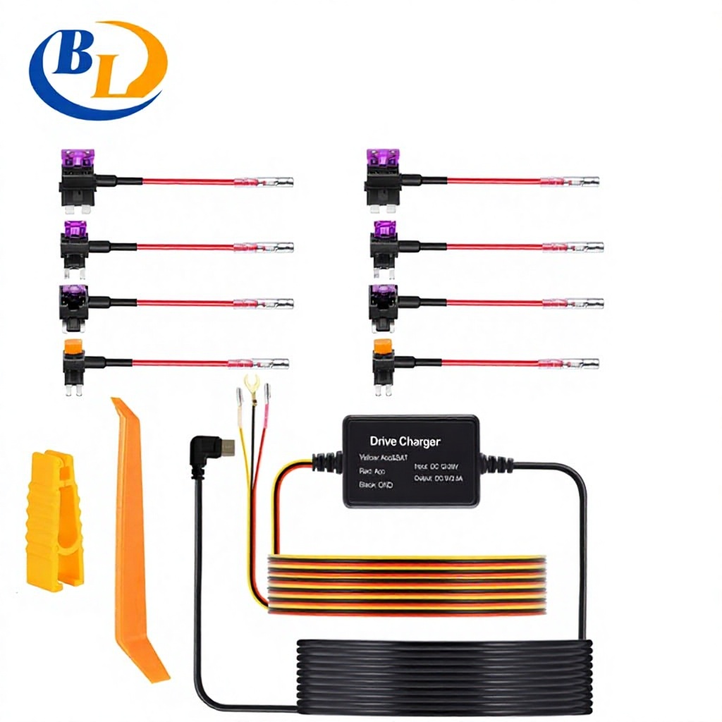 Cross-border Supply Mini Car Step-down Line Driving Recorder with Time-lapse Recording Three-core 3.2m Parking Monitoring