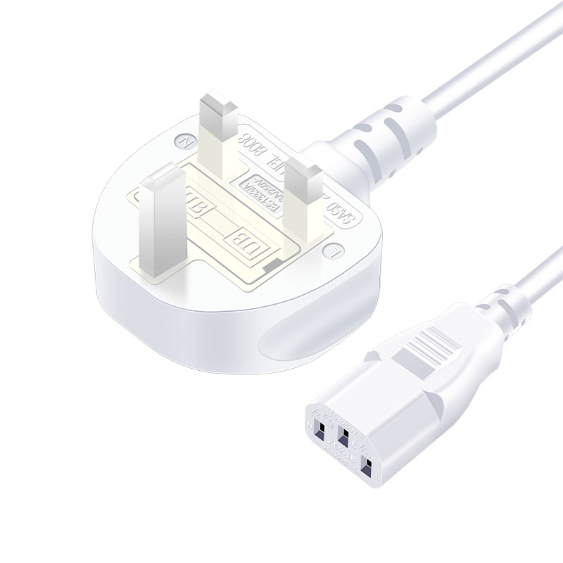Ukca Approved British Power Cord 0.75-2.5mm 3 Core Plug | Pvc Copper Wire 3-25ft | 230v for Home & Office Use
