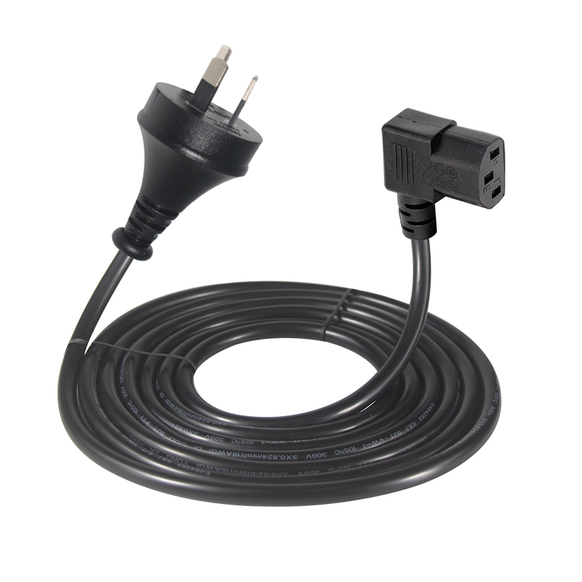 Saa Approved Saa Plug 3 Pin Au Plug Power Cable Australian Standard Iec C13 Ac Power Cord for Computer