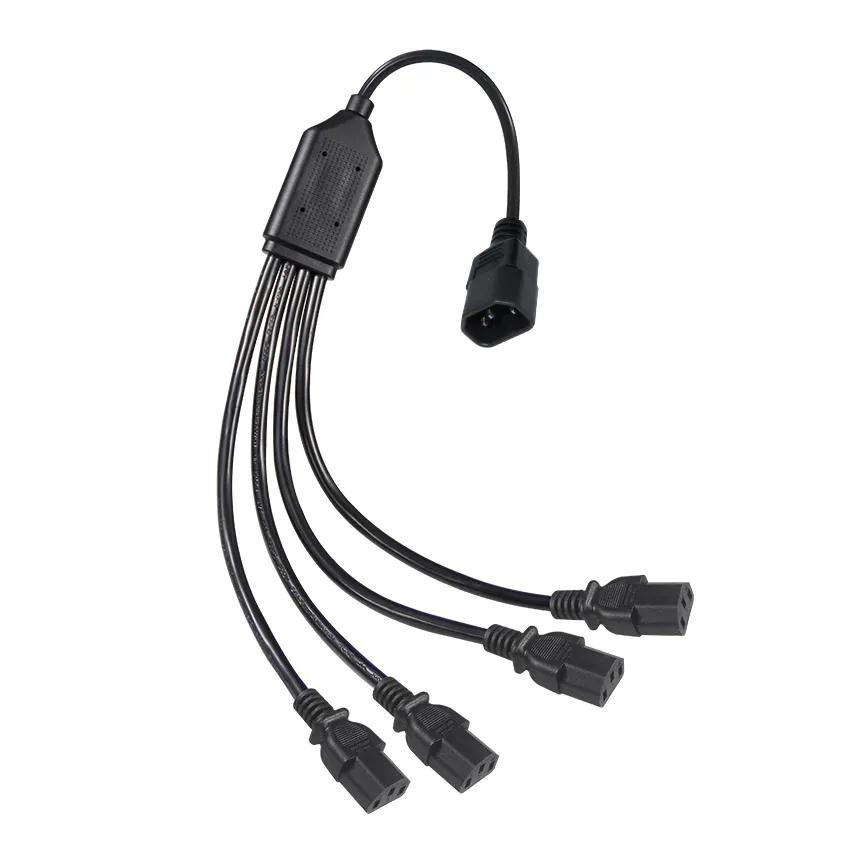 0.75mm2 1ft Kettle Lead C13 to C14 Extension Cables Y Splitter Cable 220v 250v Electrical Ac Power Cord