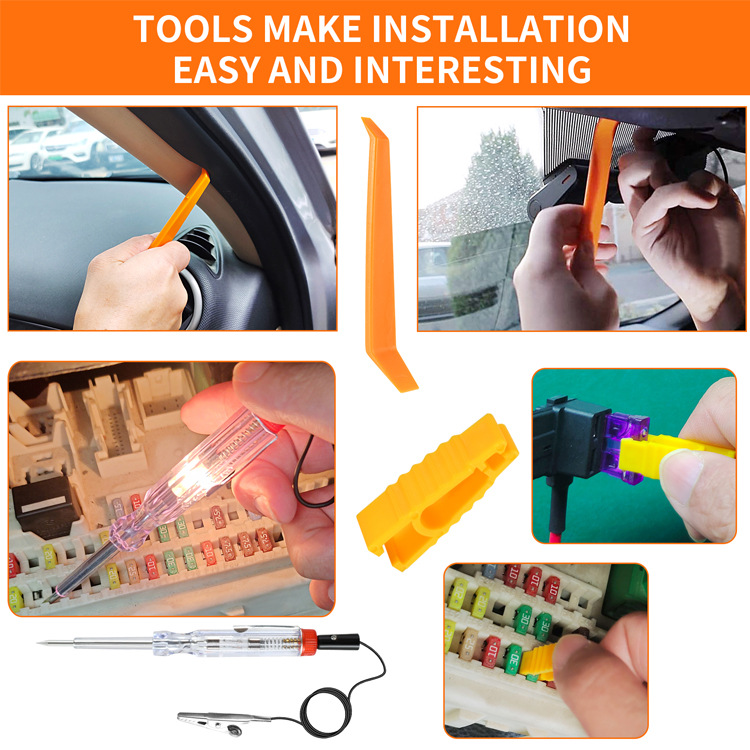 Cross-border Supply Automotive Voltage-reducing Cables Mini 3.2m Three-core Time-lapse Recording 24-hour Parking Monitoring