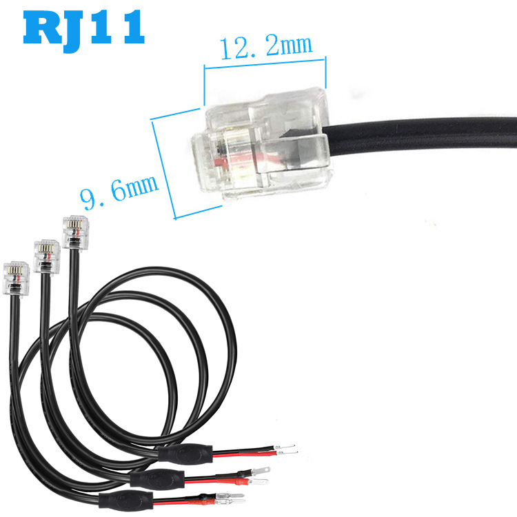 Factory Direct Sale RJ11 Mini 2A Car radar Detector Dashcam Power Cable 12V Step-down Cable