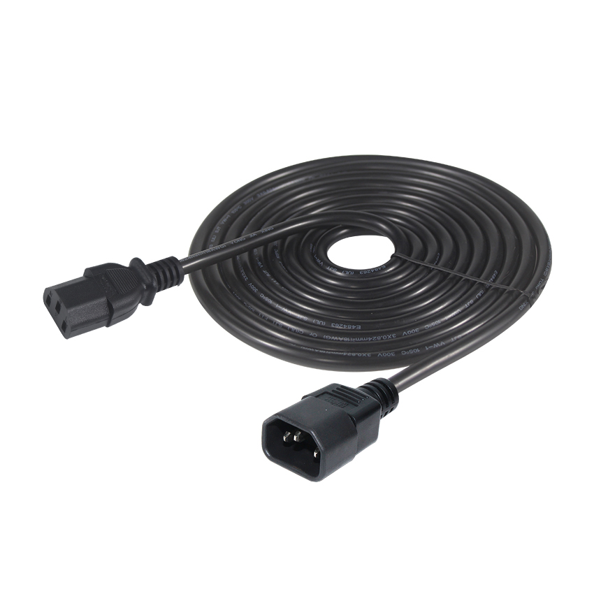 Iec C13 C14 Heavy Duty Power Cord 10a 250v 3/6/10f 0.3m Black Computer/server Rack Pdu Cable