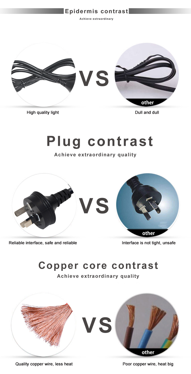 6ft Tv Plug Lead Saa Nzsau Cable Power Cord for Electric Kettle
