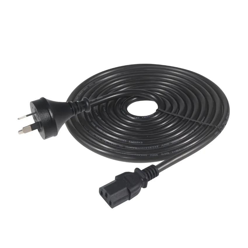 Au 3 Pin Lead Electric Cable Australia for Home Appliance C13 Iec 320 Saa Power Cord Power Cables