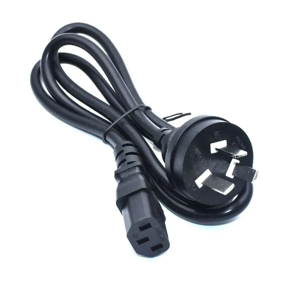 Au 3 Pin Lead Electric Cable Australia for Home Appliance C13 Iec 320 Saa Power Cord Power Cables