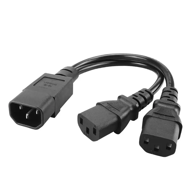 Iec320 C14 to Iec320 C13 and Eu Y Spilter C14 to C13 Power Cord for Computer