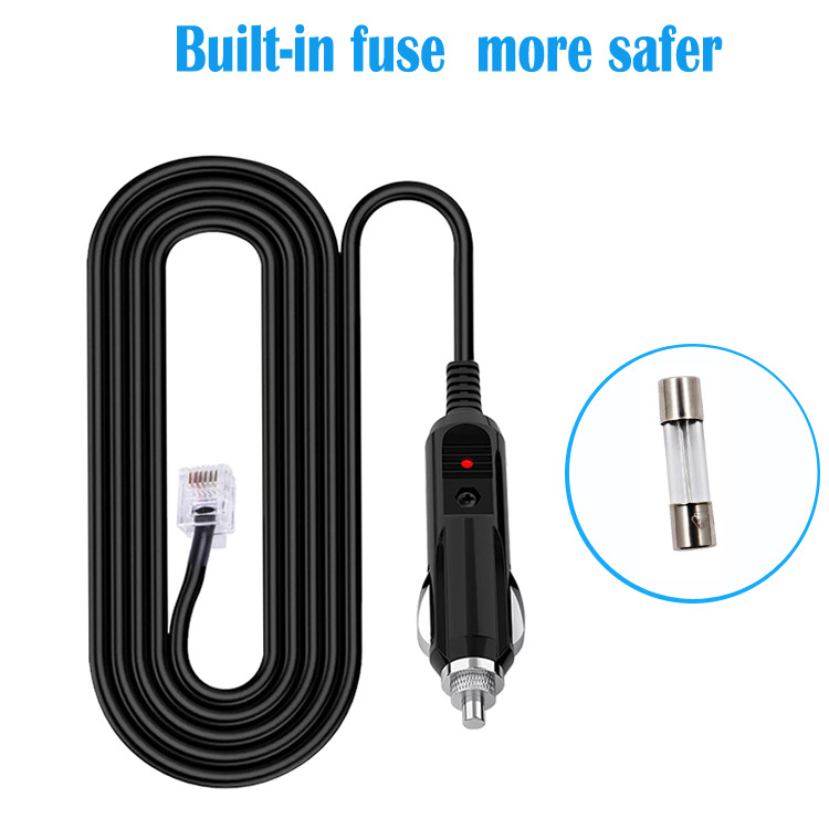 Factory Direct Sales Detection radar Charging Mini RJ11 Car Power Cable 12V2A Dashcam Step-down Cable