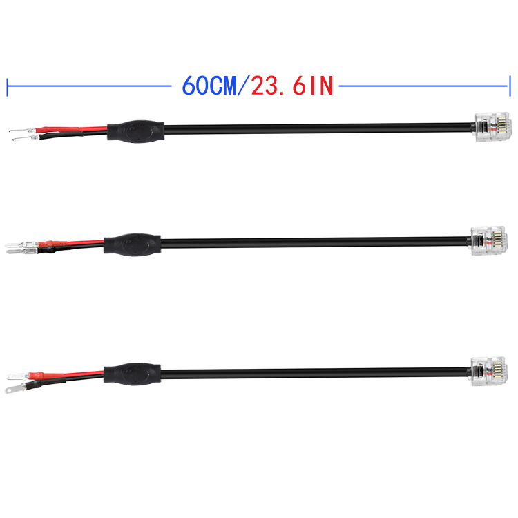 Factory Direct Sale RJ11 Mini 2A Car radar Detector Dashcam Power Cable 12V Step-down Cable