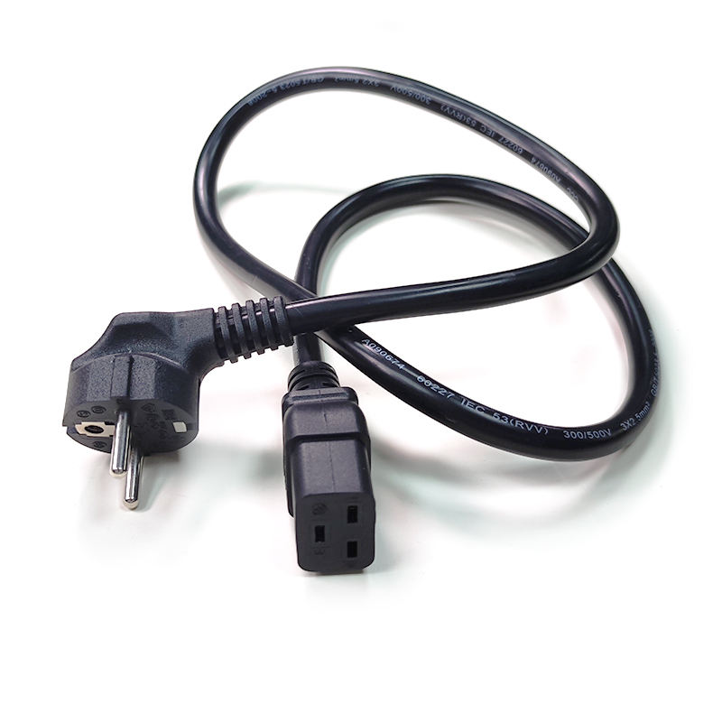 Power Cord Cee7/7 Plug to Iec C19 1.5mm2 Pvc Cable Iec 60320 C19 Power Cord Ac Power Cable for Servers and Pdu