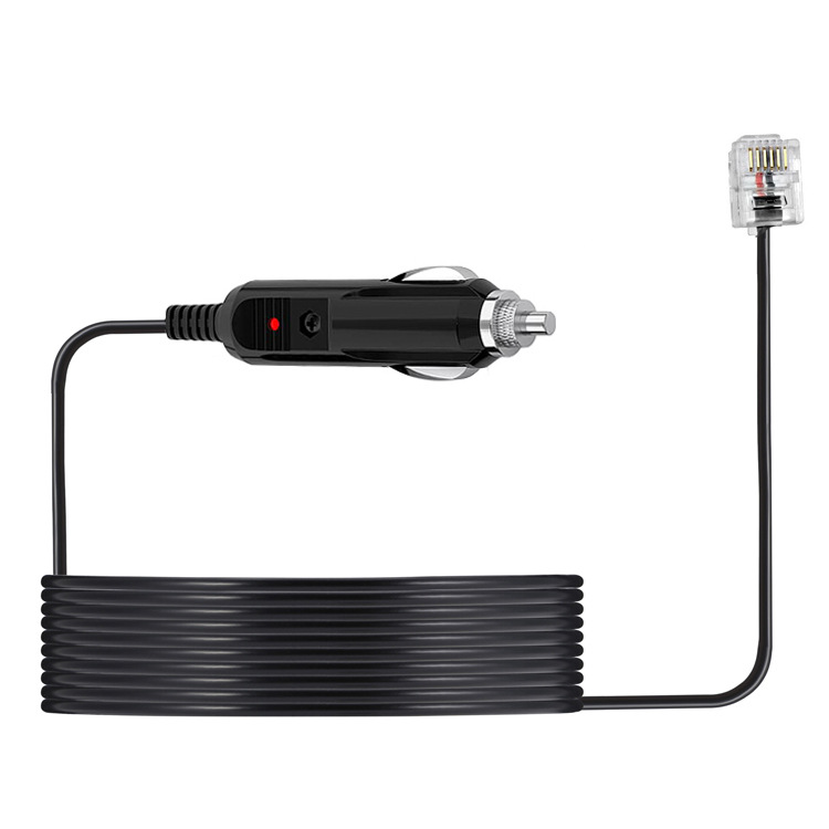 Factory Direct Sales Detection radar Charging Mini RJ11 Car Power Cable 12V2A Dashcam Step-down Cable