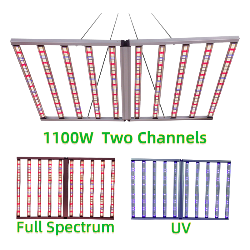 Two Channels Dimmable Full Spectrum UV IR Grow Light Strip LED Growing Lights for Indoor with Lm301b Lm301h LM281b