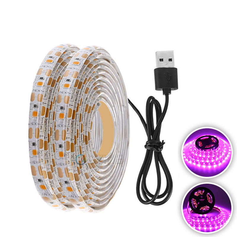 Usb 5v Led Grow Light Full Spectrum Led Strip Waterproof 2835 Chip Led Phyto Lamp Pink Led Tape Plant Grow Growth Lights