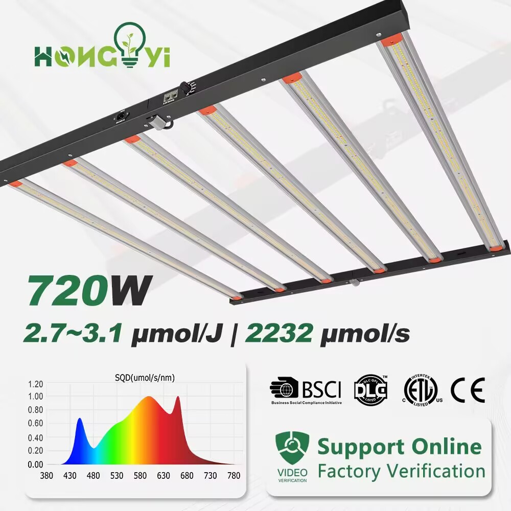 Aluminum Body LED Grow Lights 360W/720W/150W/250W Full Spectrum Plant Light LED Lm301h 6 Bars Built-in Driver