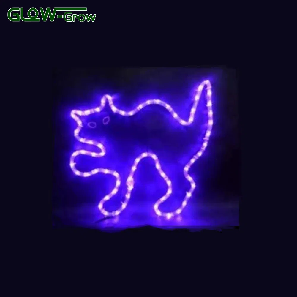 Outdoor Waterproof 2D Large Halloween Spider Hat LED Rope Motif Light for Home Tree Holiday Decoration