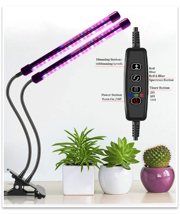 Euro Fresh Professional Lighting 4 Head LED Grow Light Full Spectrum Phytolamp Indoor Growth Lamp For Plants