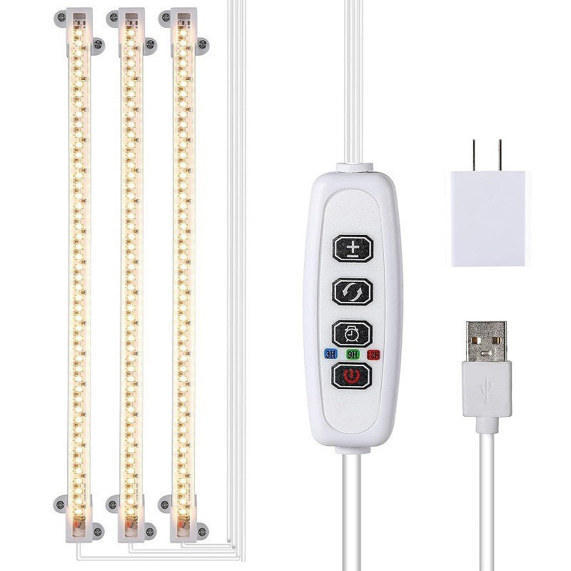 USB Timed Intelligent Dimming Solar Full-spectrum Flower Stand Plant Light Strip LED Plant Growth Lamp Supplementary Light