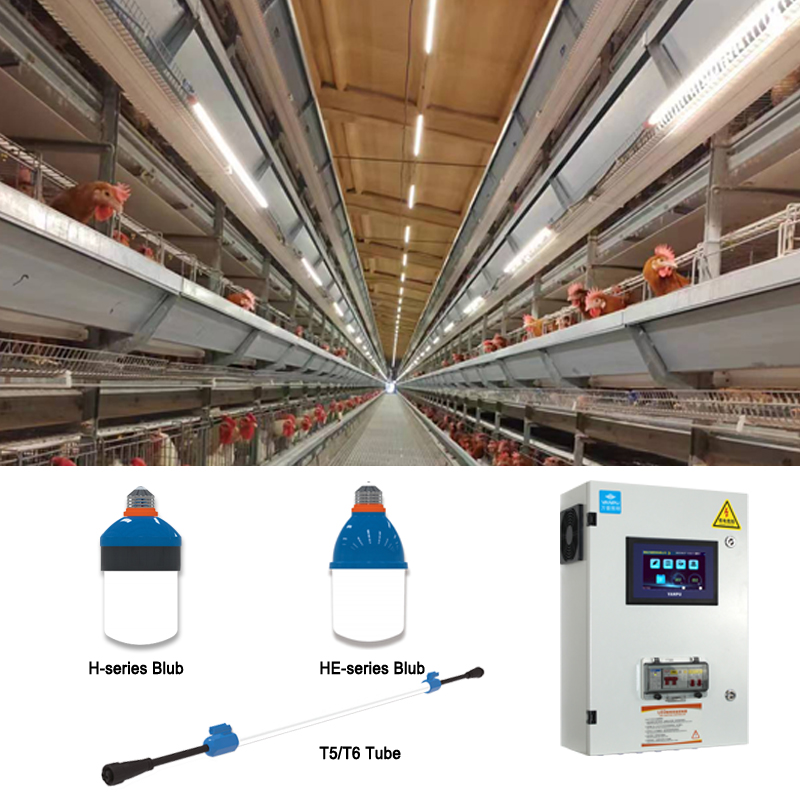 VANPU Dimmable Flicker Free IP67 Led Tube Grow Light 2700K-6000K Color Switchable 5-Year Warranty High CRI 85 for Chicken Farm
