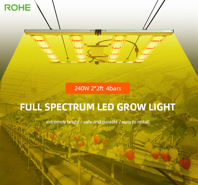 ROHE 240W 281B 3000K 4000K Bar Full Grow Light Led Indoor Plants Folding Commercial Full Led Plant Grow