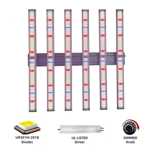 1000W 4X4FT CO2 Samsung Lm301h Planting Vertical Farming Full Spectrum Bar LED Grow Light