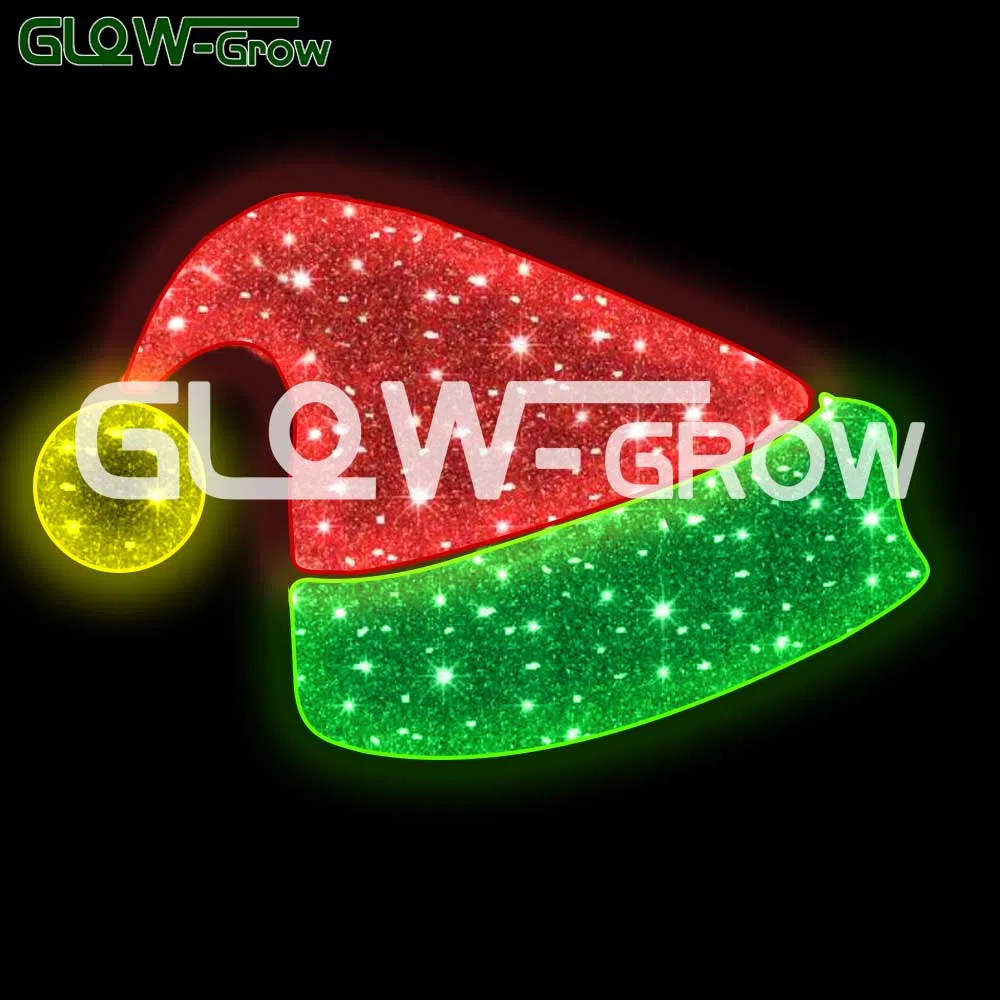 Outdoor Waterproof 2D Large Halloween Spider Hat LED Rope Motif Light for Home Tree Holiday Decoration