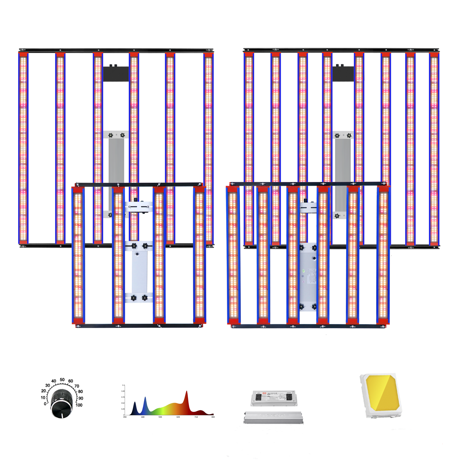 YXO Yuxinou EU Stock Phytolamp 240w 320w 650w 1000w Grow Light Veg Full Spectrum Grow Light Lm301h Lm282b 240w Led Grow Light