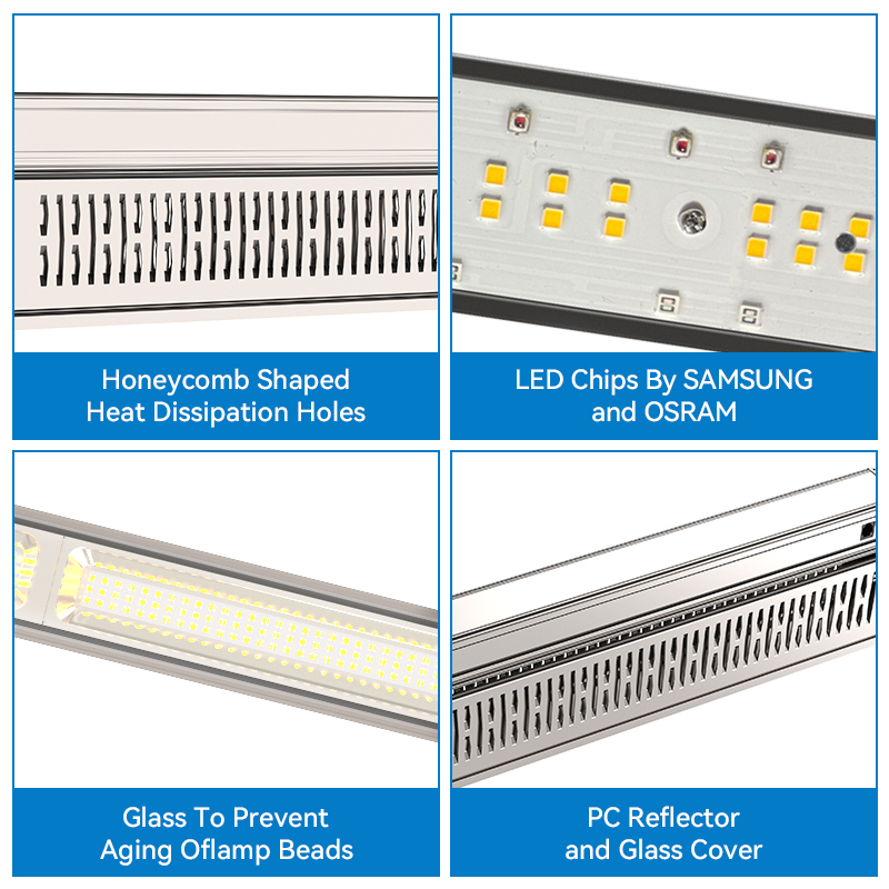 Upgraded Aluminum Linear LED Grow Light GT 420W/330W GR9 High Yield IP65 Bloom Indoor Greenhouse 5-Year Warranty