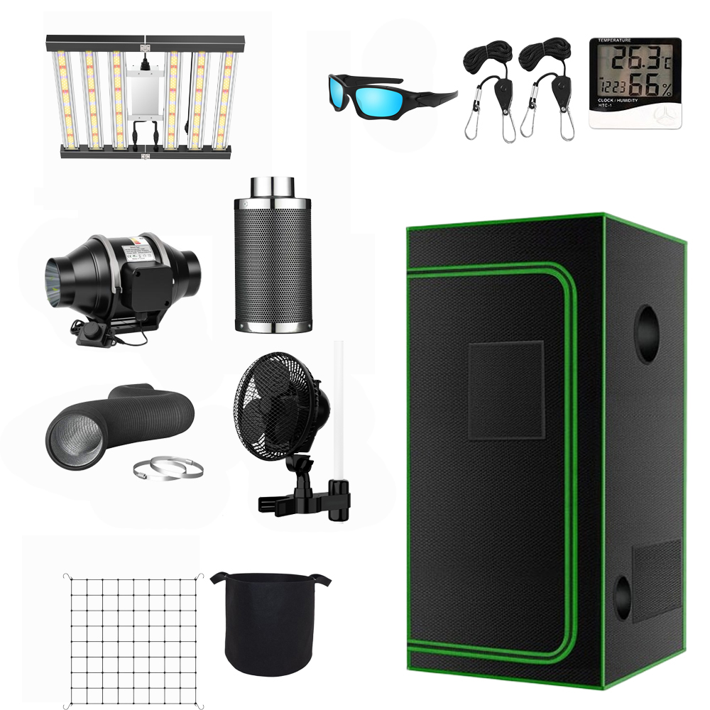 LUXINT 1000w Led Grow Light With 600D Tent 4x4 5x5 ft Indoor Grow Tent Complete Kit Sets for Garden Greenhouses Hydroponics
