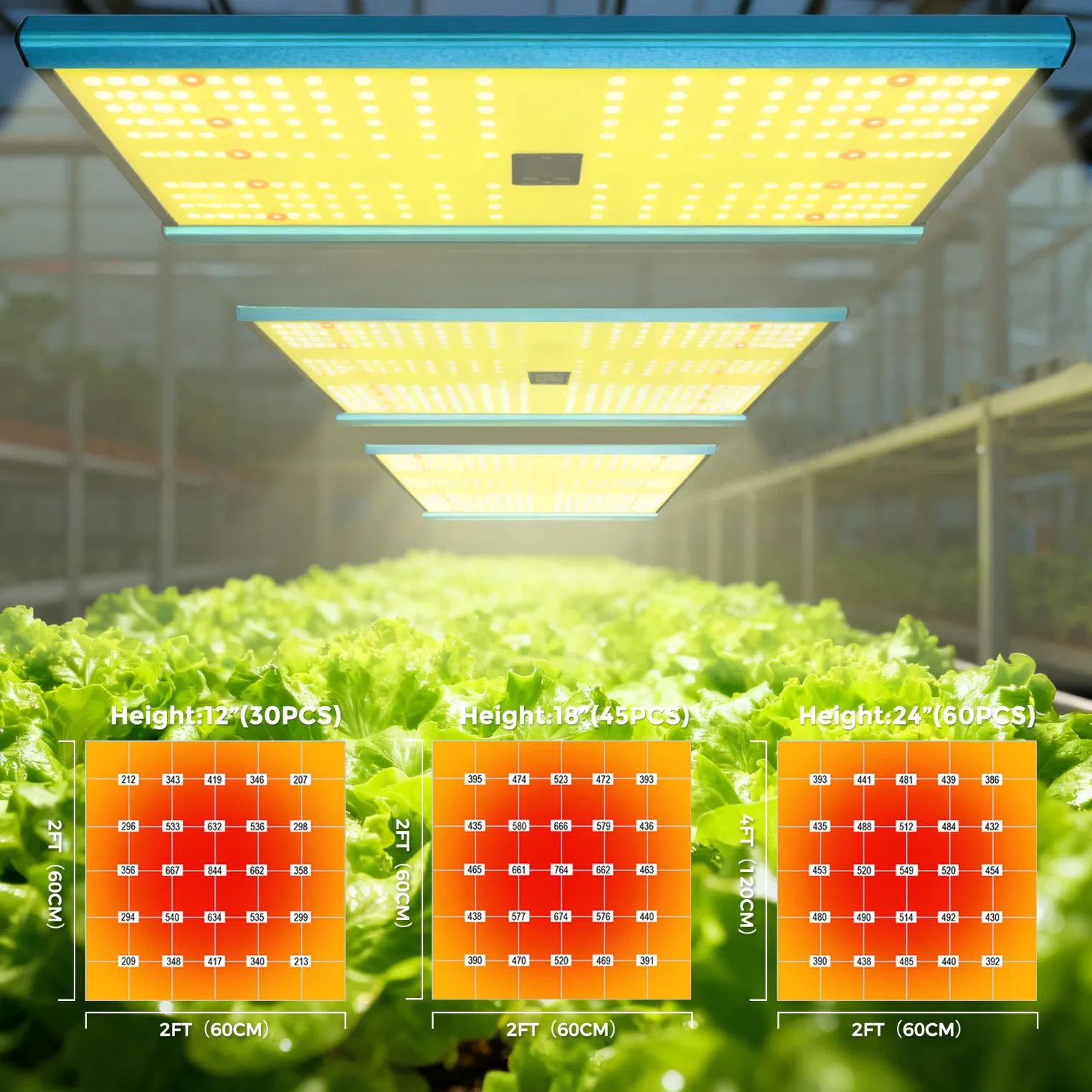 100W Air-Cooling Aluminum Housing Full Spectrum LED Plant Grow Light for Hydroponics Vertical Farming
