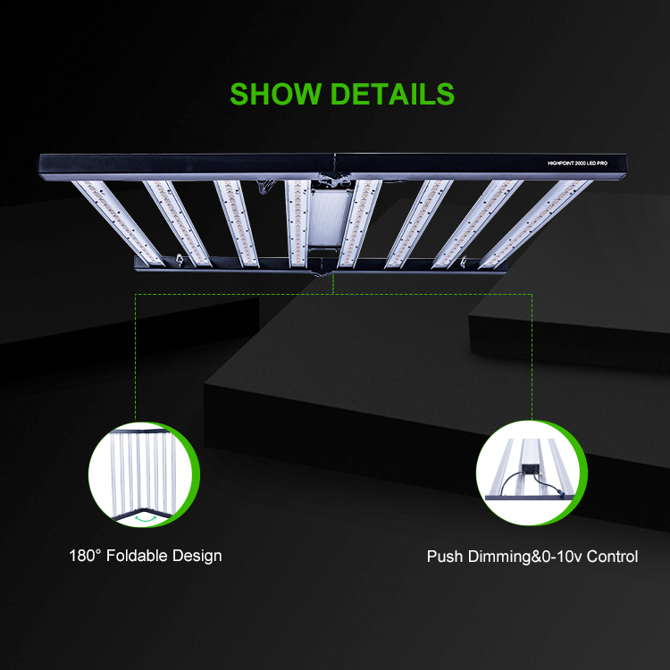 800W Dimmable Led Grow Light Full Spectrum with Remote Control Function Strip LM561C 660NM 8 Bars Horticulture
