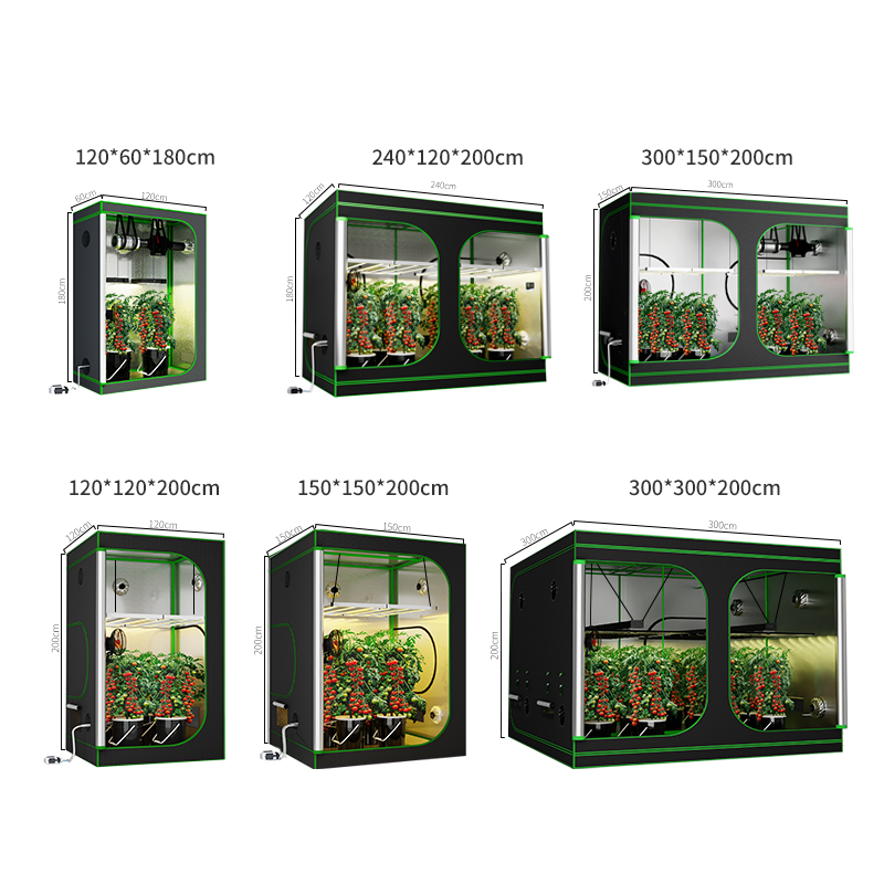 Grow Tent Grow Box Super Durable Material 600D Polyester Fiber High Reflective Mylar Film Metal Frame For Indoor Growing