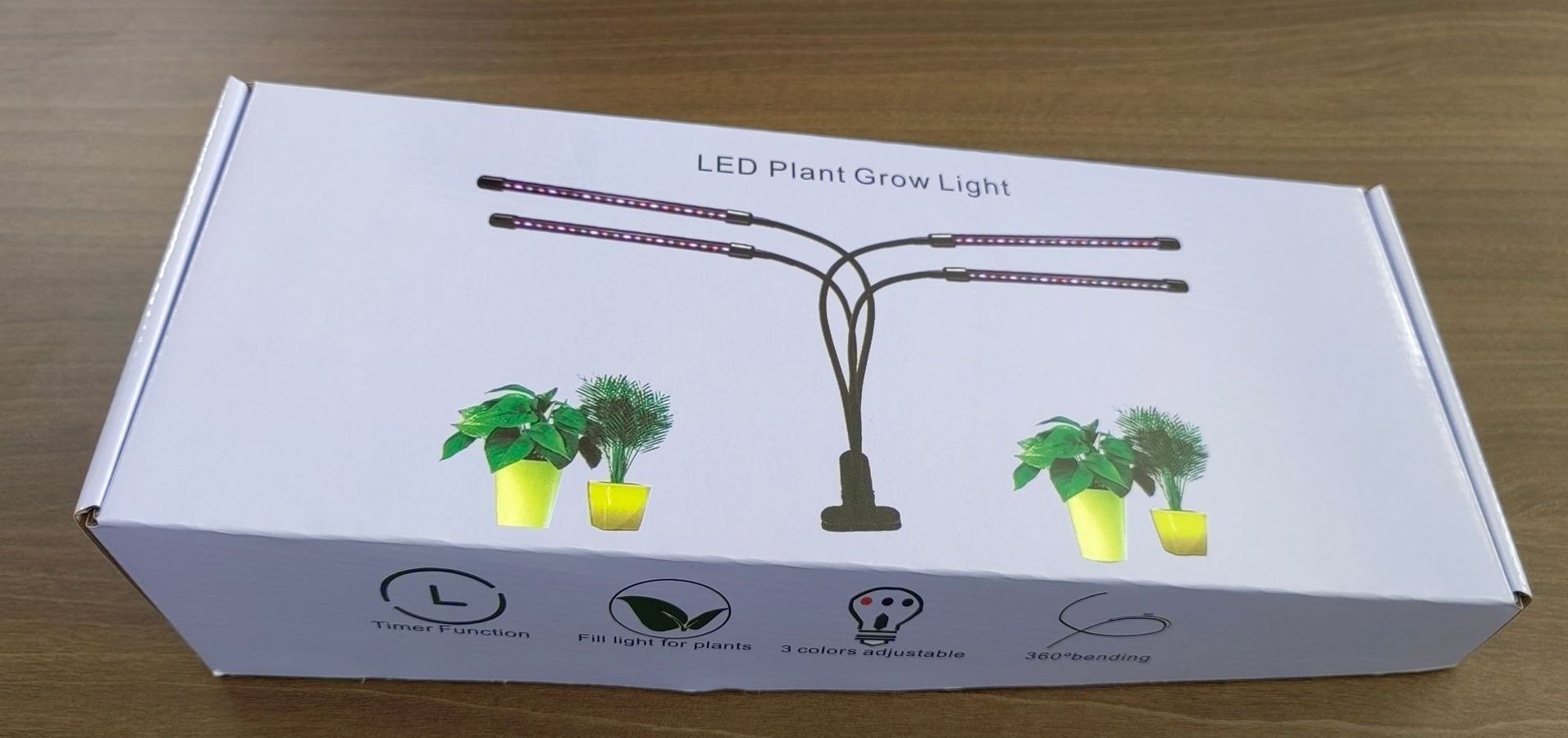 LED Plant Grow Light Clip Timer Full-Spectrum Sunlight Succulent Flower Herb Seedling Supplemental Lighting Lamp USB Interface